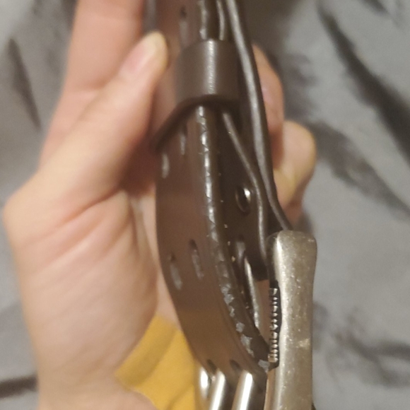 TIMBERLAND brown leather belt. - Picture 3 of 4